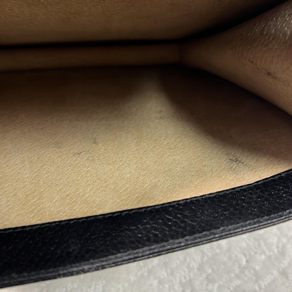 Vintage Mark Cross 1845 leather top handle crossbody bag black - Picture 16 of 16